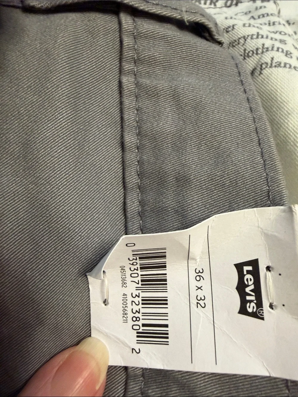 Levi's 511 Gray Slim Jeans with Tan Leather Patch